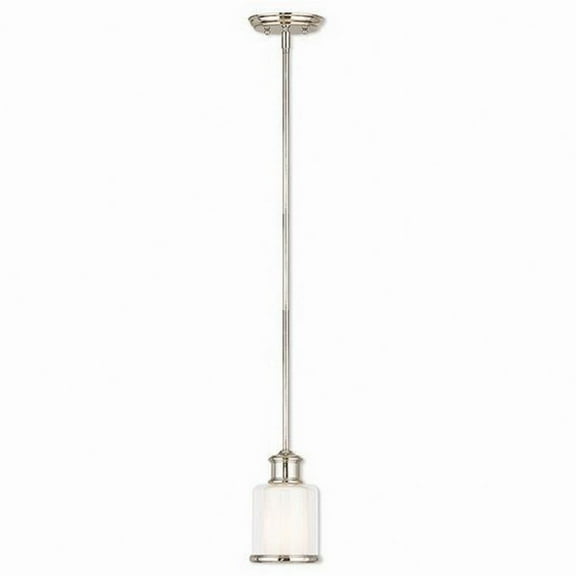 1 Light Mini Pendant in Traditional Style 5.5 inches Wide By 10 inches High-Polished Nickel Finish Bailey Street Home 218-Bel-2120425