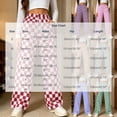 thumbnail image 3 of Njagoc3 Wide Leg Pants for Women | Drawstring Waist Checkered Trousers with Side Pockets | Relaxed Loose Fit for Fall Casual Daily Wear & Vacation Outings，Green，XXXL, 3 of 6