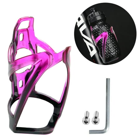 

Nitouy Water Bottle Cage Holder Universal Drink Water Bottle Holder Lightweight with Screw Wrench for Road Mountain Bike (Black Purple)