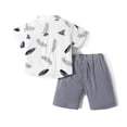 thumbnail image 2 of PatPat 2pcs Baby Boys Cactus Short Sleeve Summer Outfits Set,Lapel Button up T-Shirt Tops Elastic Waistband Shorts Set Toddler Clothes Set Beachwear,0-3T, 2 of 7