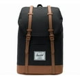thumbnail image 4 of Herschel Retreat Unisex Polyester Black Saddle Brown Casual Backpack 10066-02462-OS, 4 of 5