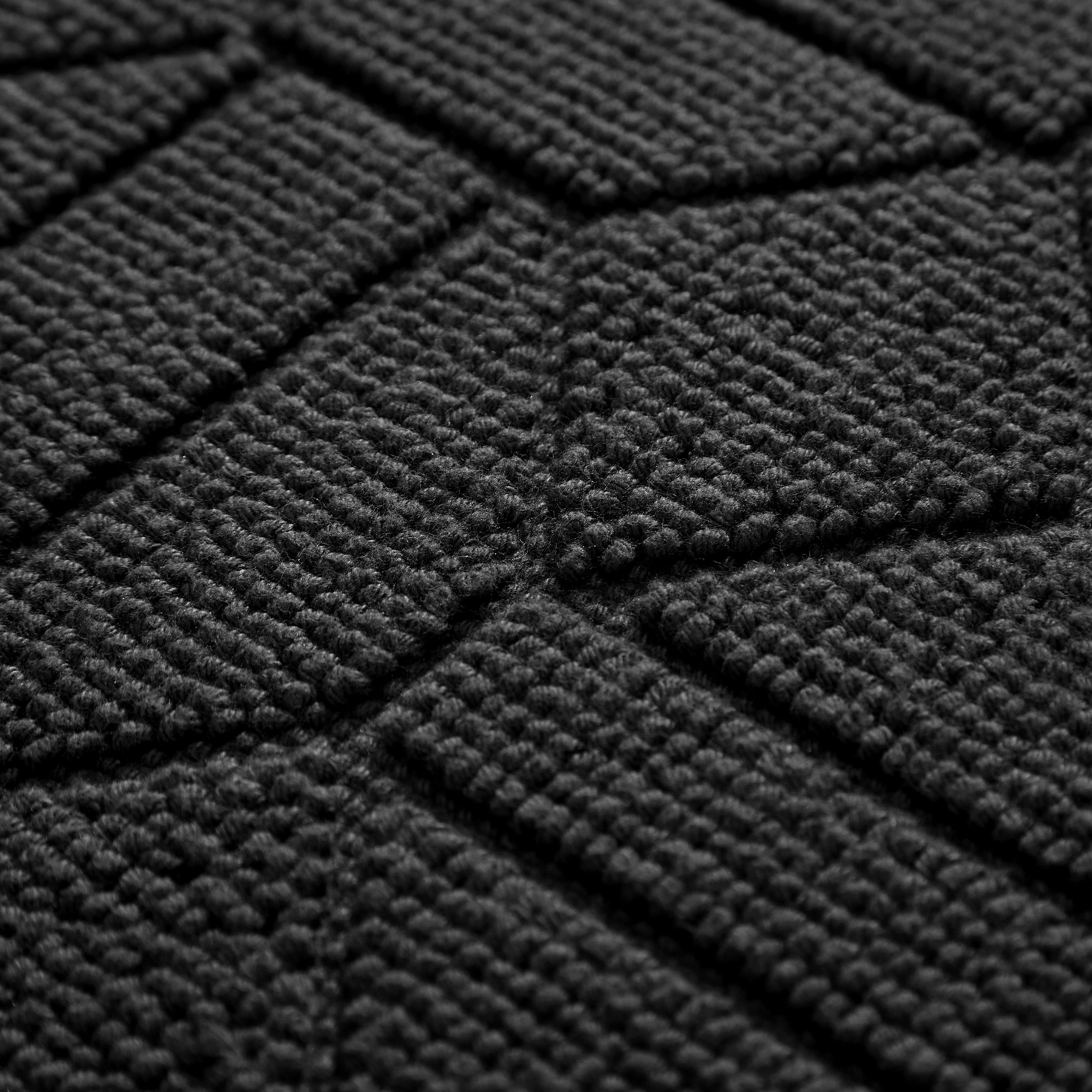 Better Homes & Gardens 2 Piece Paver Diamond Luxury Tufted Memory Foam Bath Rug Set, Grey