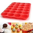thumbnail image 5 of 24 Cavity Muffin Pan - Non-Stick Cupcake Bakeware Tray Mould, Durable Baking Tool for Homemade Cupcakes, Muffins & Small Desserts, 1pcs, Red, 5 of 5