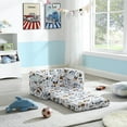 thumbnail image 3 of Ulax Furniture Convertible Kids Chair 2-in-1 Flip Open Kids Couch/Sleeper (Space Truck), 3 of 8
