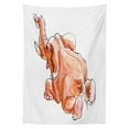 thumbnail image 3 of Ambesonne Animal Tablecloth Rectangular Table Cover, Savannah Themed Watercolor, 60"x90", Orange and White, 3 of 4