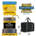 thumbnail image 3 of Lightweight Foldable Duffel Bags for Spirit Airlines Personal Item Bag Underseat Carry on Waterproof Travel Tote Handbag with Shoulder Strap, Black, 3 of 7
