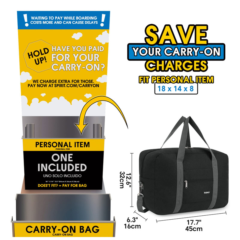Narwey Foldable Duffel Bag, Personal Item Carry-On photo 2