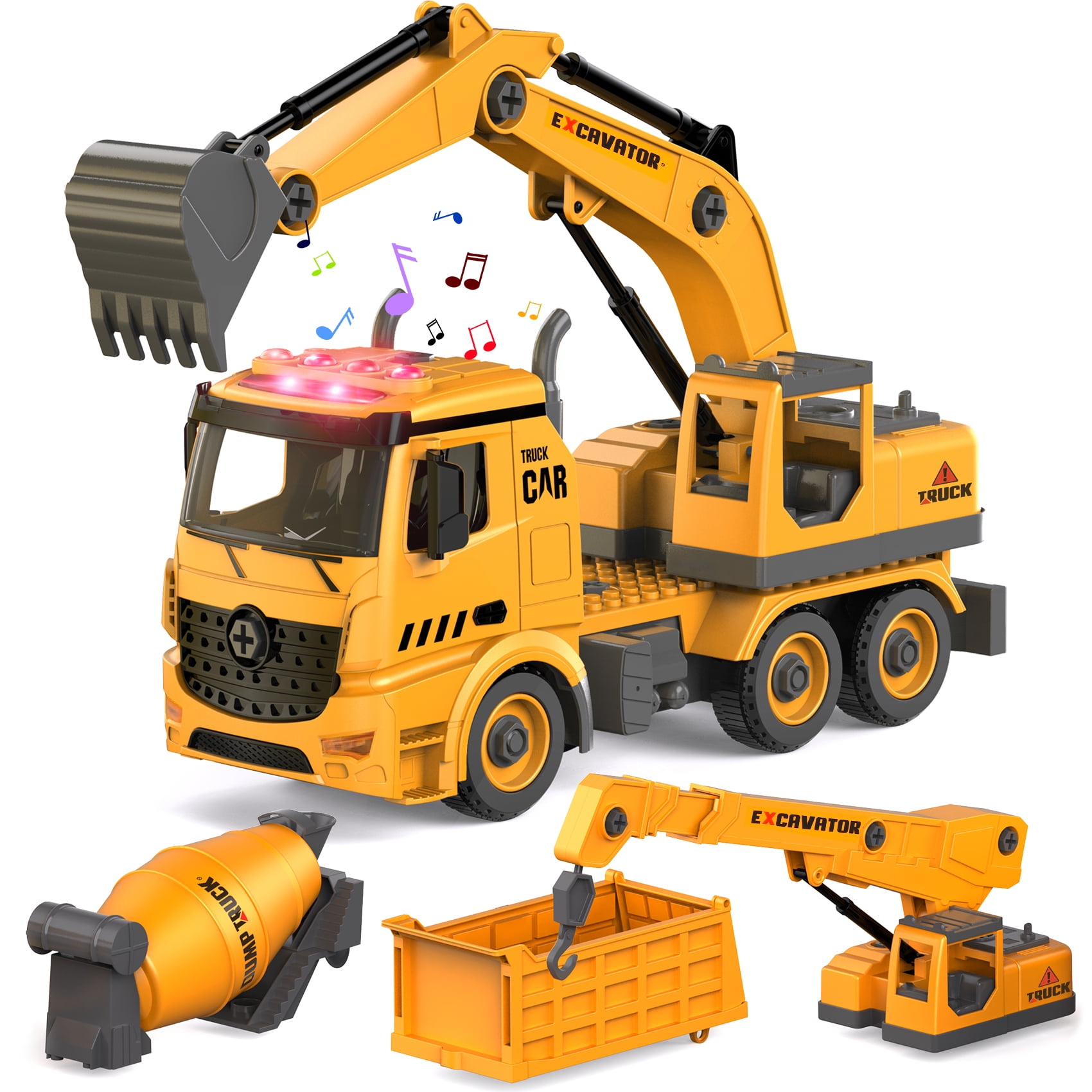 Details about   Building Bricks Block Engineering Series Lifting Crane Excavator Bulldozer Toy 
