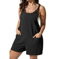 thumbnail image 5 of DYMADE Women Plus Size Adjustable Strap Jumpsuits Casual Short Pants Overalls, 5 of 5