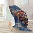 thumbnail image 5 of Qxltty Christmas Train Soft Cozy Fluffy Blankets for Couch Sofa Chair Bed Camping Picnic Travel Lightweight Bed 50×60inch, 5 of 7