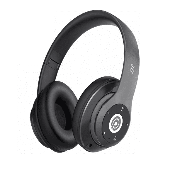 Audífonos Inalámbrico Diadema Con Microfono Bluetooth 52hora Negro