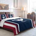 thumbnail image 6 of Twin Size Duvet Cover 4 Piece Bedding Set Nautical Anchor Navy Blue Bed Sheet Sets Soft Microfiber Comforter Cover with Flat Sheet 2 Pillow Shams, 6 of 9