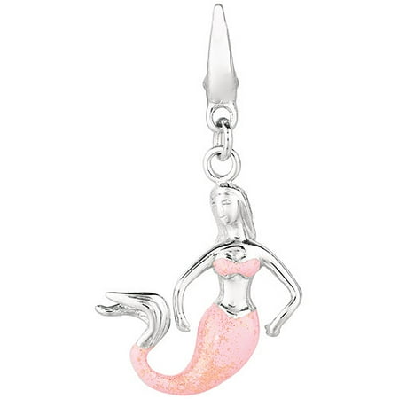 Women's Sterling Silver Mermaid Clip-On Charm