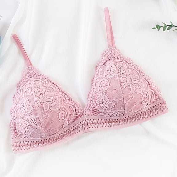 Vedolay Womens Lingerie Women's Plus Size Full Coverage Underwire Unlined Minimizer Lace Bra,Pink One Size