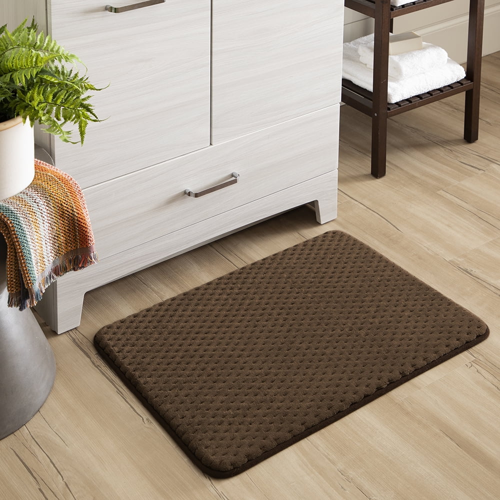 Mohawk Memory Foam Bath Rug, 18" x 27", Brown Basket