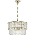 thumbnail image 3 of Progress Lighting Chevall 3-Light Gilded Silver Pendant with Artisanal Glass, 3 of 11