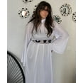 thumbnail image 3 of HPO Adult Women’s Hooded Princess Robe Costume – White Cloak Dress for Halloween & Cosplay Events, 3 of 11