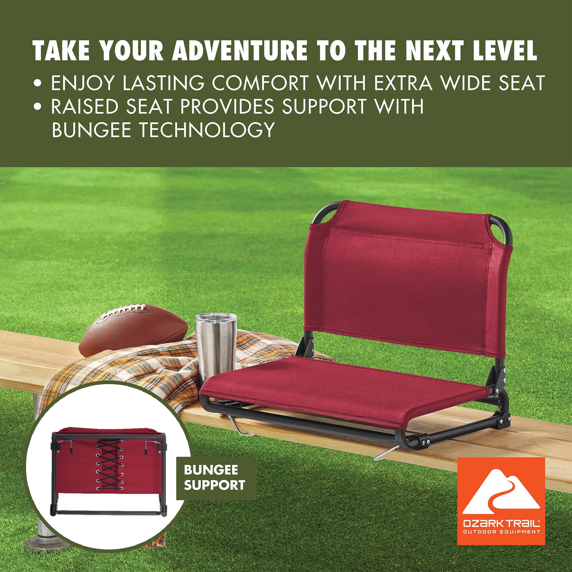 Ozark Trail Stadium Seat Red Mark