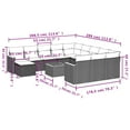 thumbnail image 2 of vidaXL 13 Piece Patio Sofa Set with Cushions Gray Poly Rattan, 2 of 10
