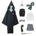 thumbnail image 5 of Disfraz de Halloween para niños y adultos, estilo Potter de la Escuela de Magia de Ravenclaw, bata de Cosplay para niños y niñas, trinchera para fiesta, 5 of 5