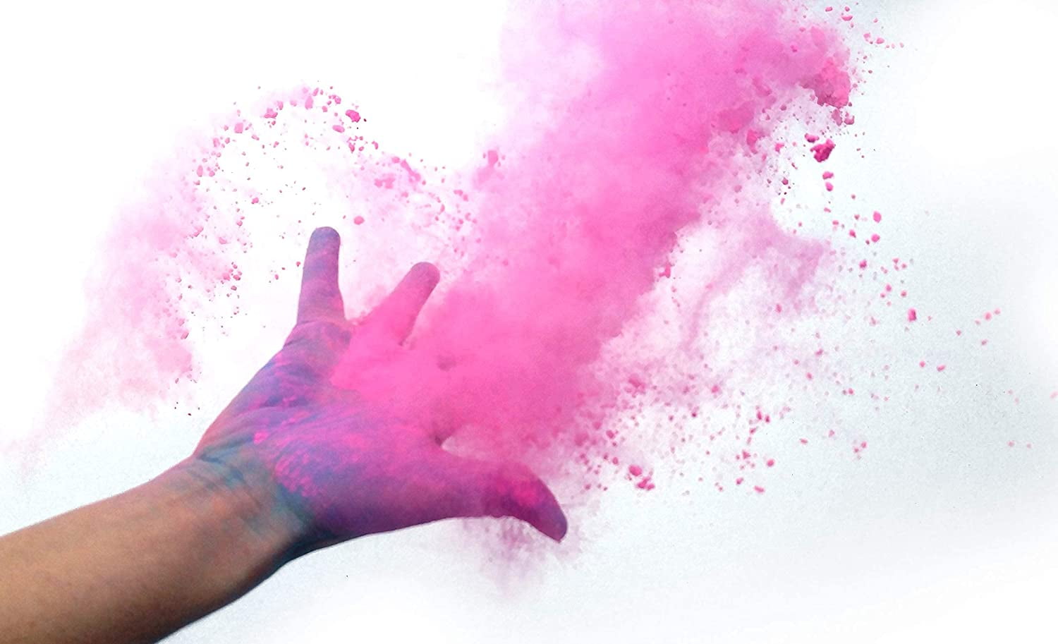 Gender Reveal Holi Color Powder - 2 pack 5lb - Pink - Safe, Non-Toxic 