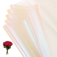 thumbnail image 1 of Uxcell Papel de Envoltura para Flores, Embalaje de Ramo de Plástico Iridiscente de Doble Cara, Impermeable, Florista Blanco, 1 of 7
