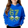 thumbnail image 1 of JFHHQ Chandail à Capuche Imprimé Graphique pour la Saint-Patrick, Confortable et Décontracté pour Enfants 3-4 Ans Bleu, 1 of 4