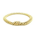 thumbnail image 3 of 7.5mm 14k Yellow Gold Semi Solid Miami Cuban Bracelet Size 8.5 inches, 3 of 4