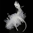 thumbnail image 4 of Elegant Tea Party Fascinator Hat for Women - Feather Mesh Net Veil with Feather Trim - Perfect for Weddings, Halloween Parties, and Special Occasions, 4 of 5