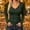Army Green, variant on Women's V-Neck Ribbed Knit Long Sleeve Top with Slim Contoured Fit, Soft Stretch Solid Color Casual Pullover for Fall Winter Work and Layering