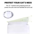 thumbnail image 3 of Orejas de gato, protector de cuello inclinado de 15°, cuenco de agua para gatos, cuenco de comida para gatos, cuenco para perros, bebedero automático para mascotas, 3 of 5
