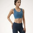 thumbnail image 3 of Women's High Support Athletic Sports Bra with Scoop Neck and Wide Adjustable Straps - X Large, Blue, 3 of 5