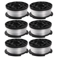 thumbnail image 1 of 6 Pcs Fil de Remplacement pour Coupe-Bordures en Nylon, Fil de Tondeuse Compatible avec BLACK DECKER (Noir), 1 of 9