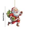 thumbnail image 4 of MXTPOV Red Christmas Decorations Hanging for Christmas Tree, Acrylic Santa Claus Ornaments for Backpack Home Decor, Flat Christmas Tree Decorations, 4 of 6