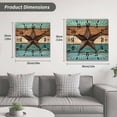 thumbnail image 5 of Teal Brown Wooden Wall Clock Silent Non Ticking, Country Texas Star Farmhouse Barn Door Wood Square Wall Clocks Battery Operated, Decor Clock for Home Office, Living Room, Kitchen, 12 Inch, 5 of 9