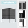 thumbnail image 3 of MAYEERTY 47*47"Outdoor All-Weather Privacy Fence Panels, Vertical Slats Pattern, for AC,Trash&Pool Equipment, 3 of 5