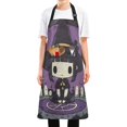 thumbnail image 5 of Kitchen Apron with 2 Pockets Adjustable waterproof Cooking Aprons for Women Men Chef Cute Witch Tombstones Star, 5 of 7