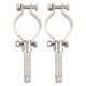 thumbnail image 1 of 1 Pair Oar Lock Socket Side Mount 1 3/8in to 1 3/4in Inner Diameter Clamp On Row Lock Brackets, 1 of 9