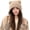 style1 Khaki, variant on Women Winter Sherpa Beanie Hats Knit Ear Flaps Peruvian Cover Ears Fleece Lined Ski Snow Hat Pompoms