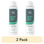 (2 pack) Dove Men +Care Whole Body Deodorant Spray for Men Bamboo & Aloe, 4 oz