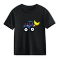 thumbnail image 6 of Spazoro Girls T-Shirts Tee, Short Sleeve 100%Cotton Crew Neck Cute Print Casual Tops for Kids Black Size 10, 6 of 6