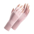 thumbnail image 2 of Guantes de protección solar para mujer, protección UV, para las articulaciones de las uñas, anticapulpo, hilo crudo, finos, transpirables, para verano, guantes de medio dedo, 2 of 5