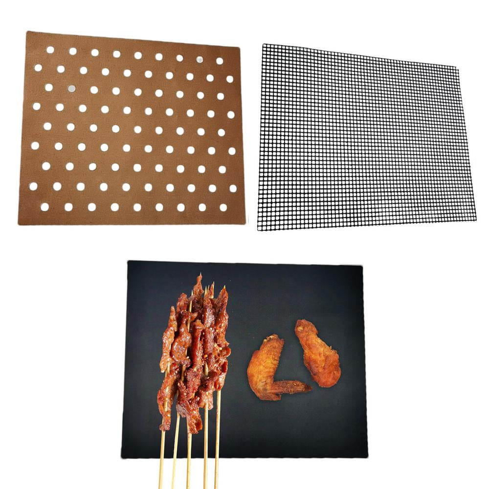 IMSHIE 3pcs BBQ Grill Mat Nonstick Grill Pads for Outdoor Grill BBQ Grill Accessories Baking