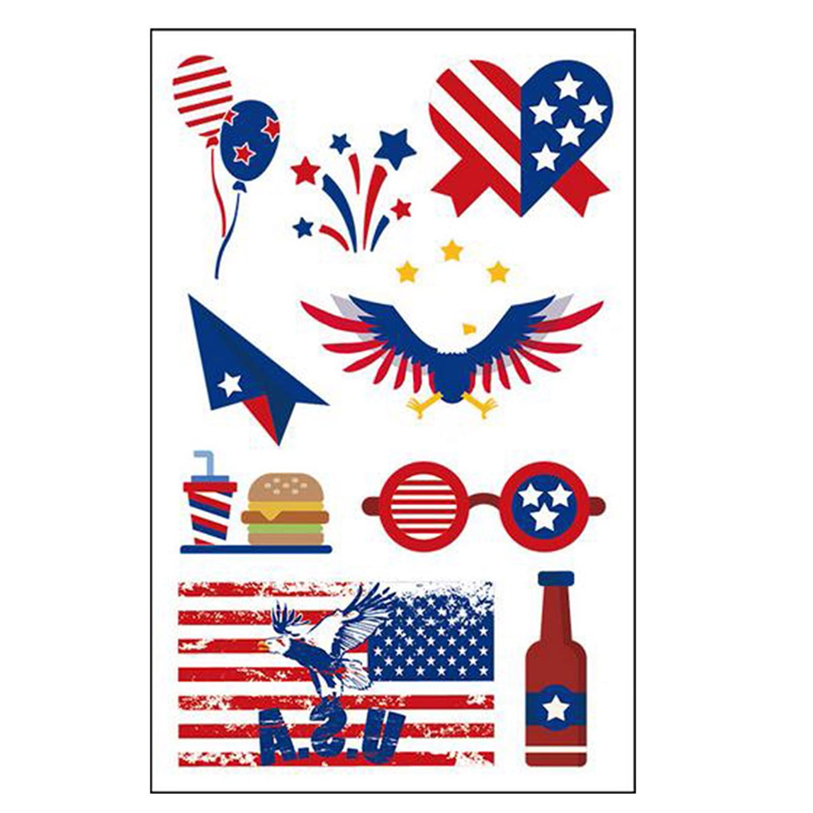 Heiheiup Independence Day Stickers Decoration Stickers Patriotic