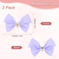 thumbnail image 3 of 2-Pack Bow Shoe Clips, Satin Elegant Detachable Buckle Bridal Heels Accessories with Pearl Rhinestone for Wedding, 3 of 5