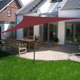 thumbnail image 2 of Vela de Sombra Tela de Sombra Triangular Poliéster Impermeable Anti-UV para Acampar al Aire Libre Jardín Tela de Sombrilla para Patio (Rojo Oscuro) 3 * 3 * 3 m, 2 of 4