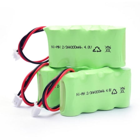 3 Packs NiMH 2/3AA 4.8V 300mah Battery for LED Light RC Toy Car Insect Repeller 4.8V 300mAh NiMH Battery