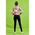 thumbnail image 3 of Women's Multi-Color Floral Bomber Jacket – Stylish and Vibrant Outerwear for All Seasons, 3 of 5