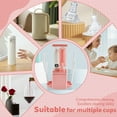 thumbnail image 3 of Silicone Plastic Multifunctional Electric Bottle Brush Set Adjustable Level Rechargeable Baby Bottle Cleaner With Indicator Light for Home Travel Use-1set-pink, 3 of 10
