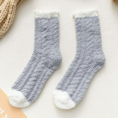 

2 packs* Warm Winter Socks Women Fashion Keep Warm Women Fashion Patchwork Ladies Patchwork Thick Socks